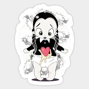 Baby gothic girl Sticker